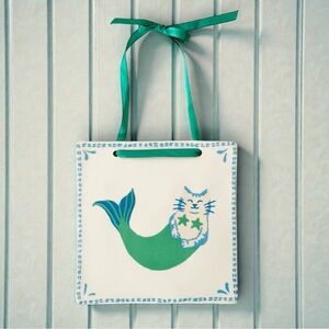 Urban Outfitters Home Amelie Tile Wall Hanging - Mermaid Cat | NWT
